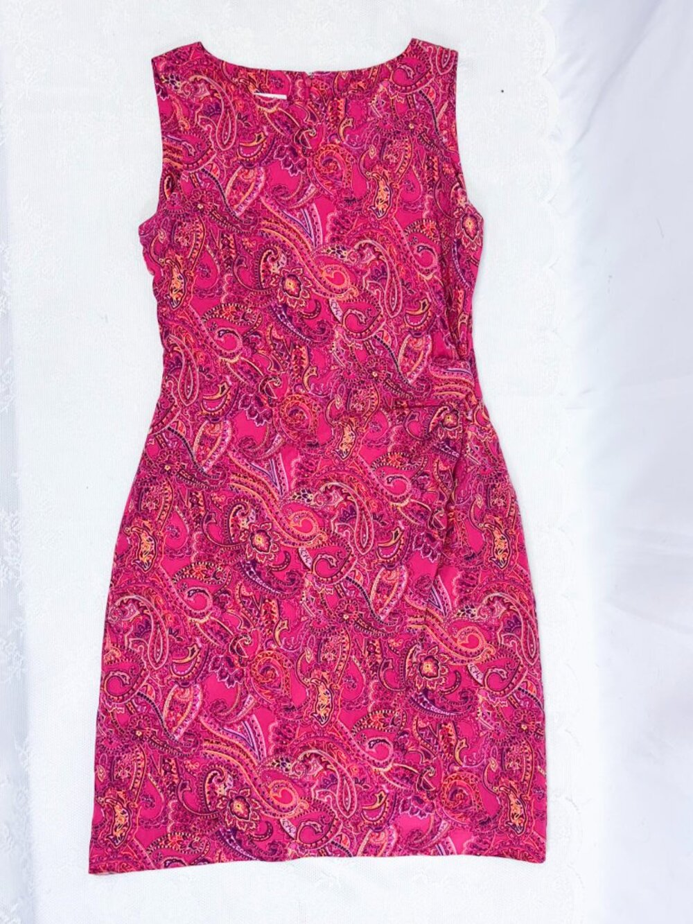 Vintage David Warren Silk Paisley Women's Dress Size 6